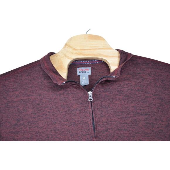 Falcon Point Maroon 1/4 Zip Pullover XL – Lightweight Layer - Picture 2 of 4